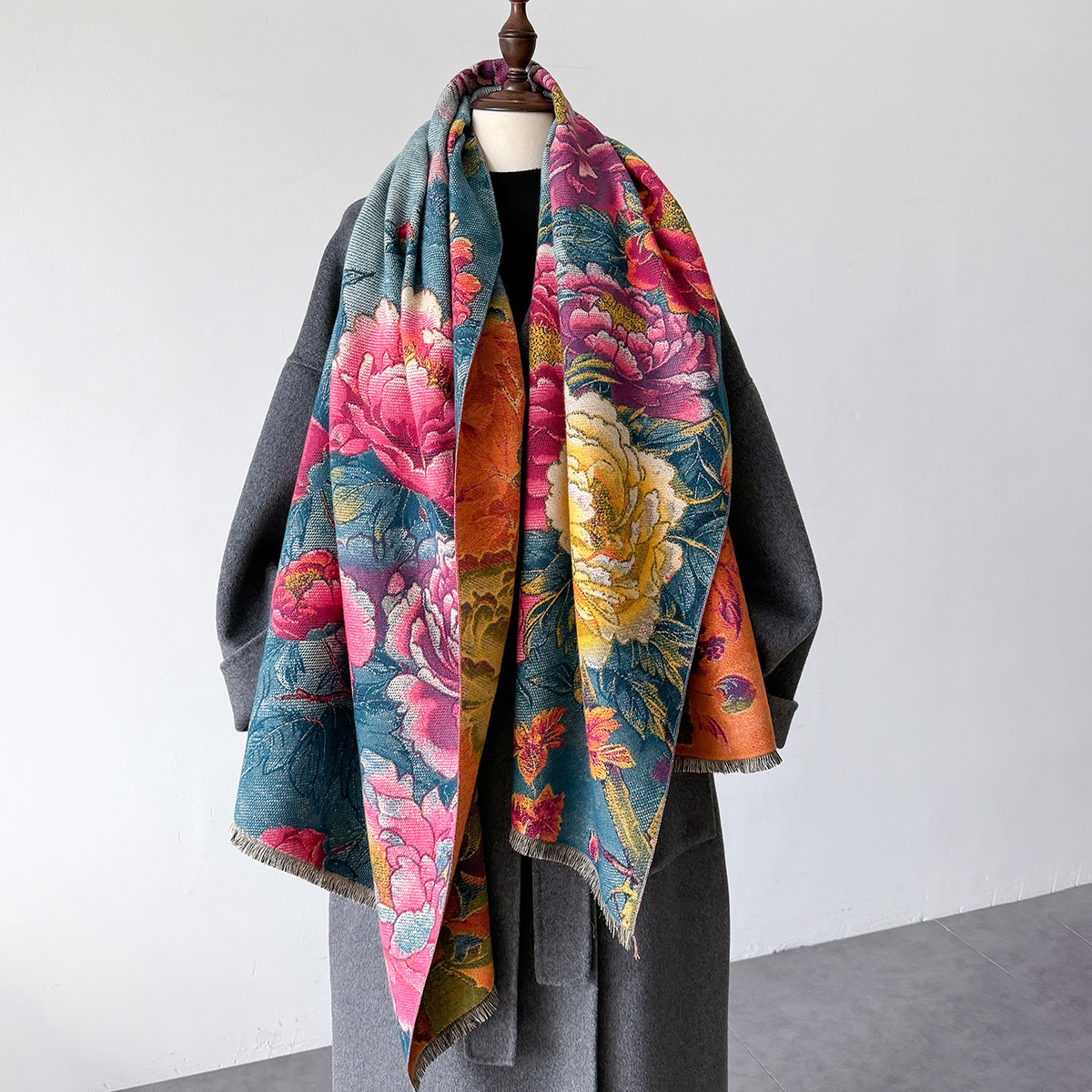 Home Textiles Blanket - Warm Cashmere Scarf Women Shawl Floral