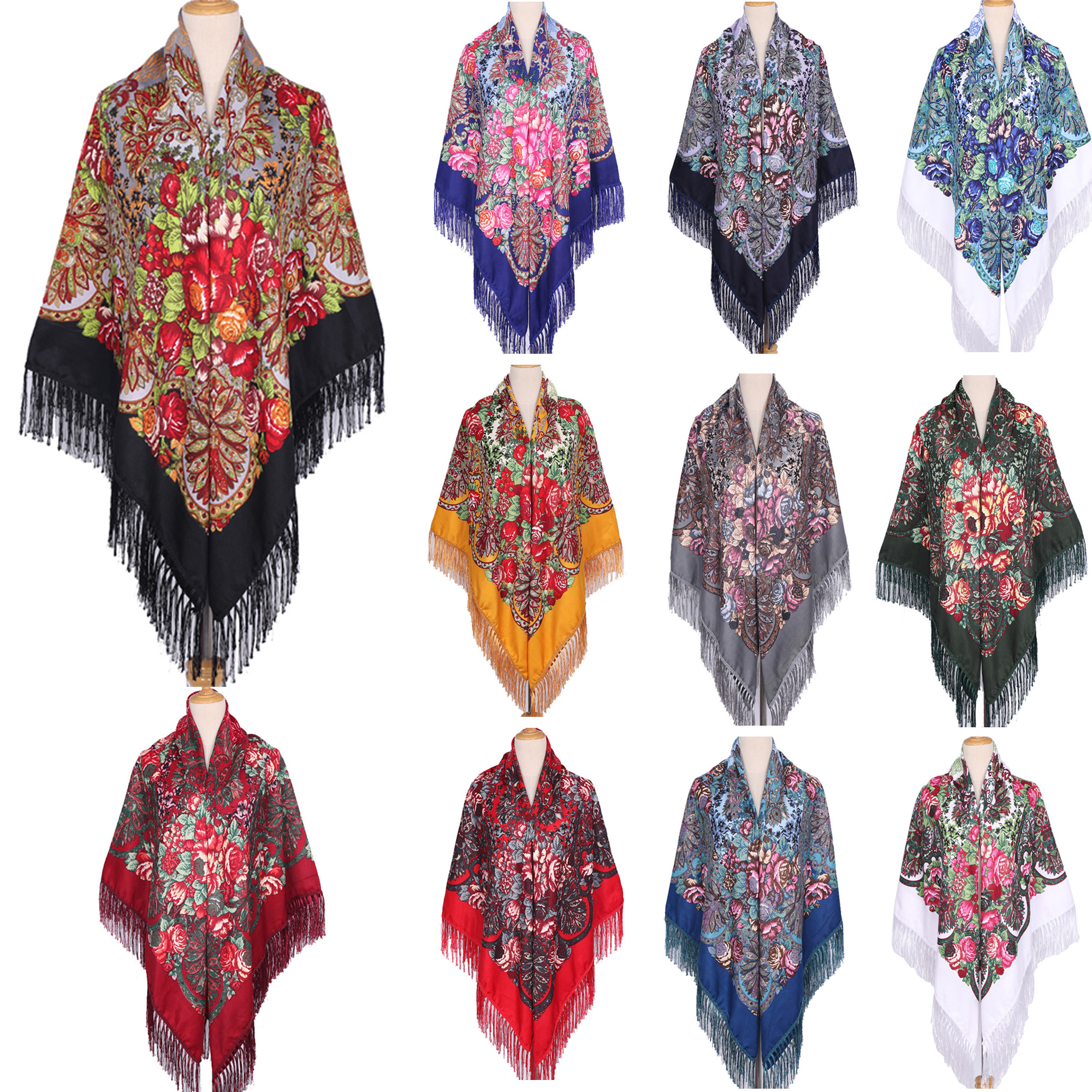 Home Textiles Blanket - 160*160cm Ethnic Large Square Scarf For