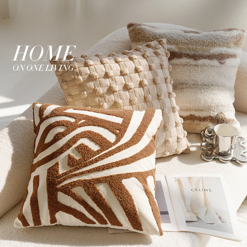 Home Textiles Luxury - 45x45CM Brown Vintage Nordic Throw Pillow