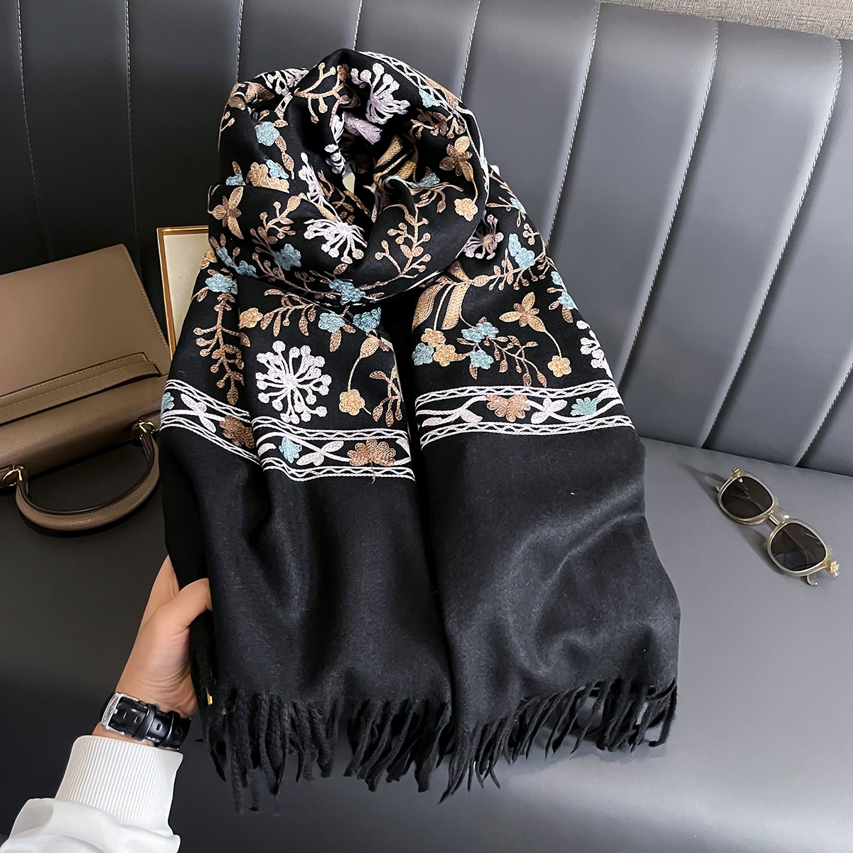 New Winter Warm Cashmere Scarf - Home Textiles Blanket reseña y precio