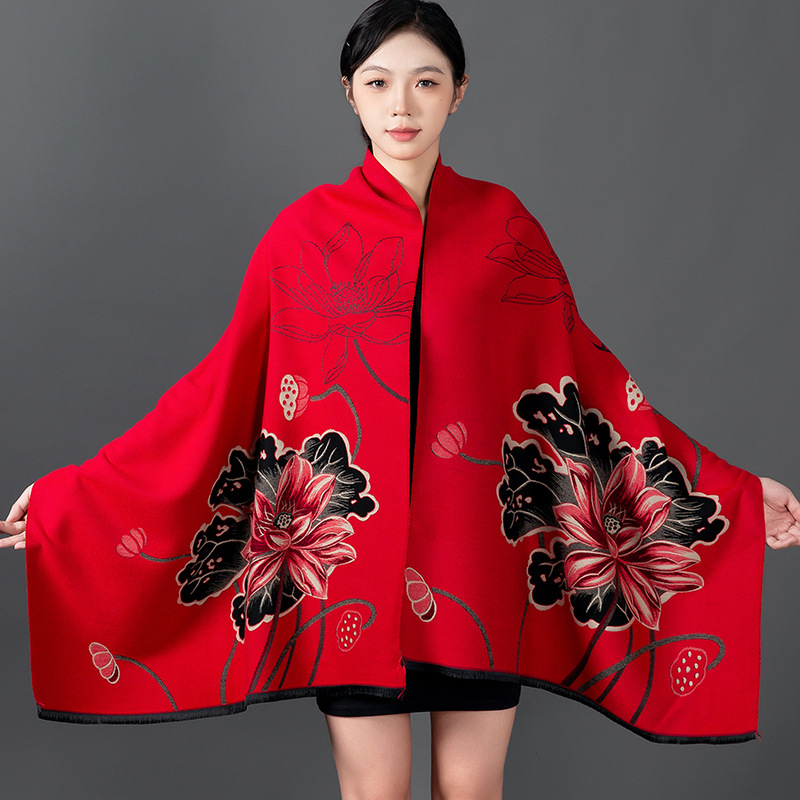 Women Winter Shawl Cashmere Sc - Home Textiles Blanket reseña y precio