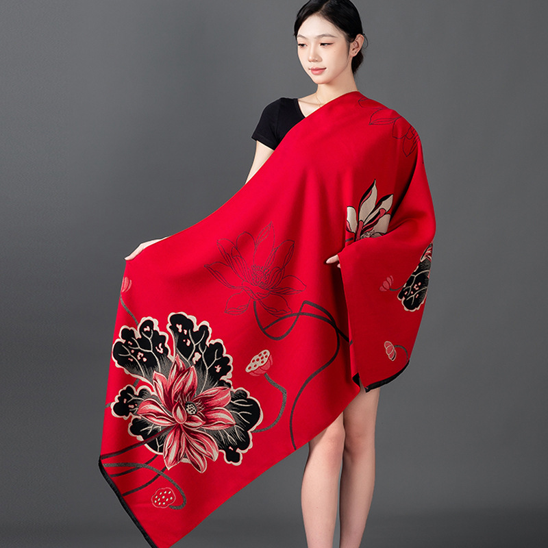 Women Winter Shawl Cashmere Sc - Home Textiles Blanket reseña y precio