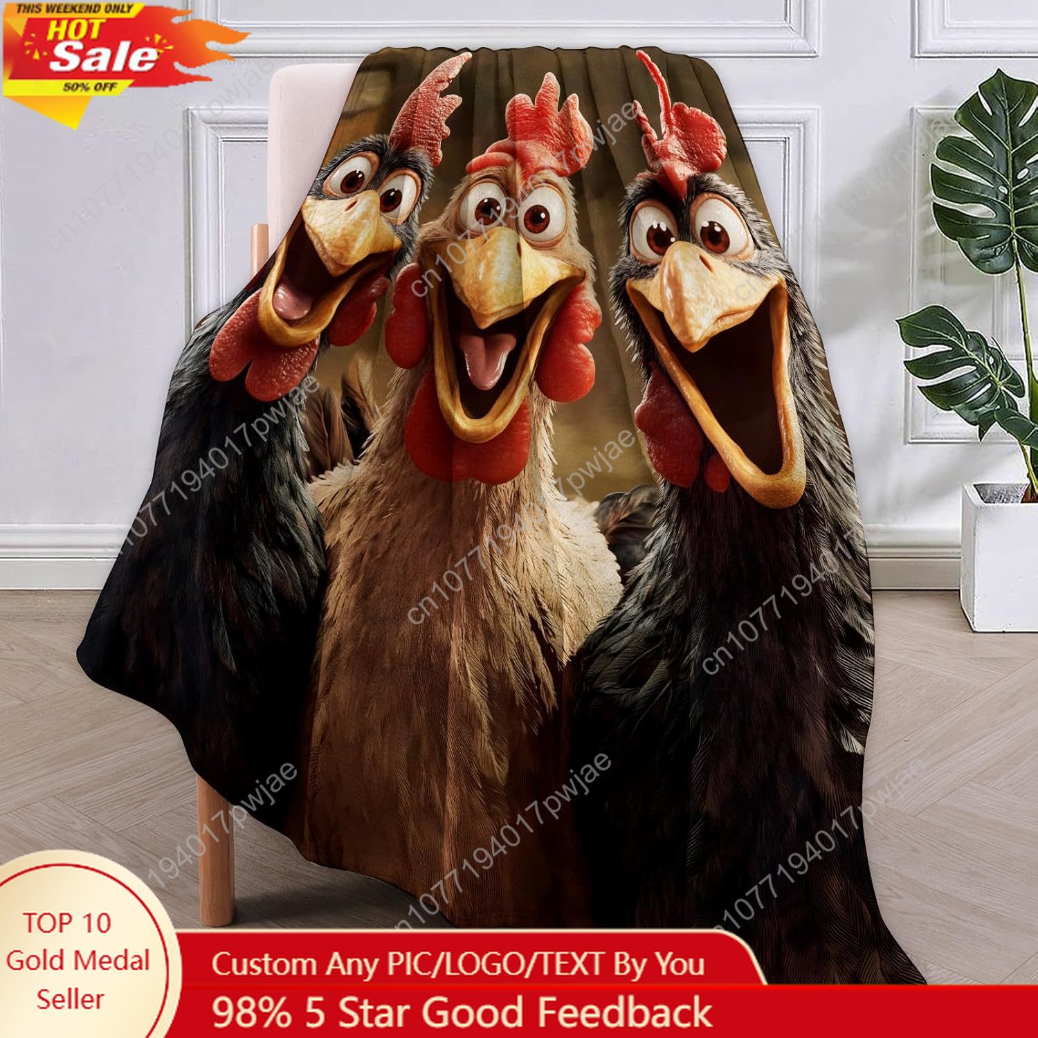 Chickens Blanket Gifts for Wom - Home Textiles Blanket reseña y precio