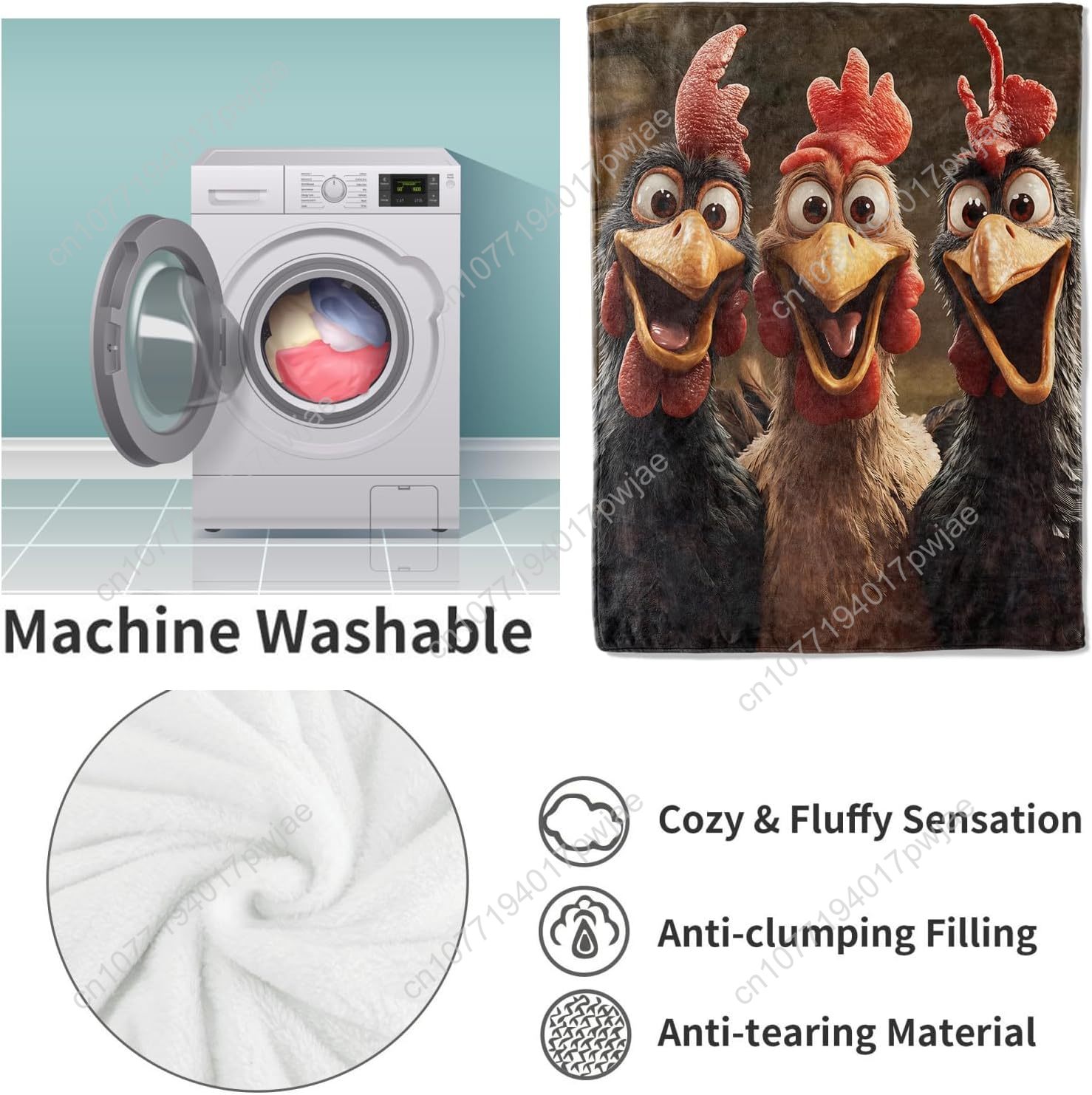 Chickens Blanket Gifts for Wom - Home Textiles Blanket reseña y precio