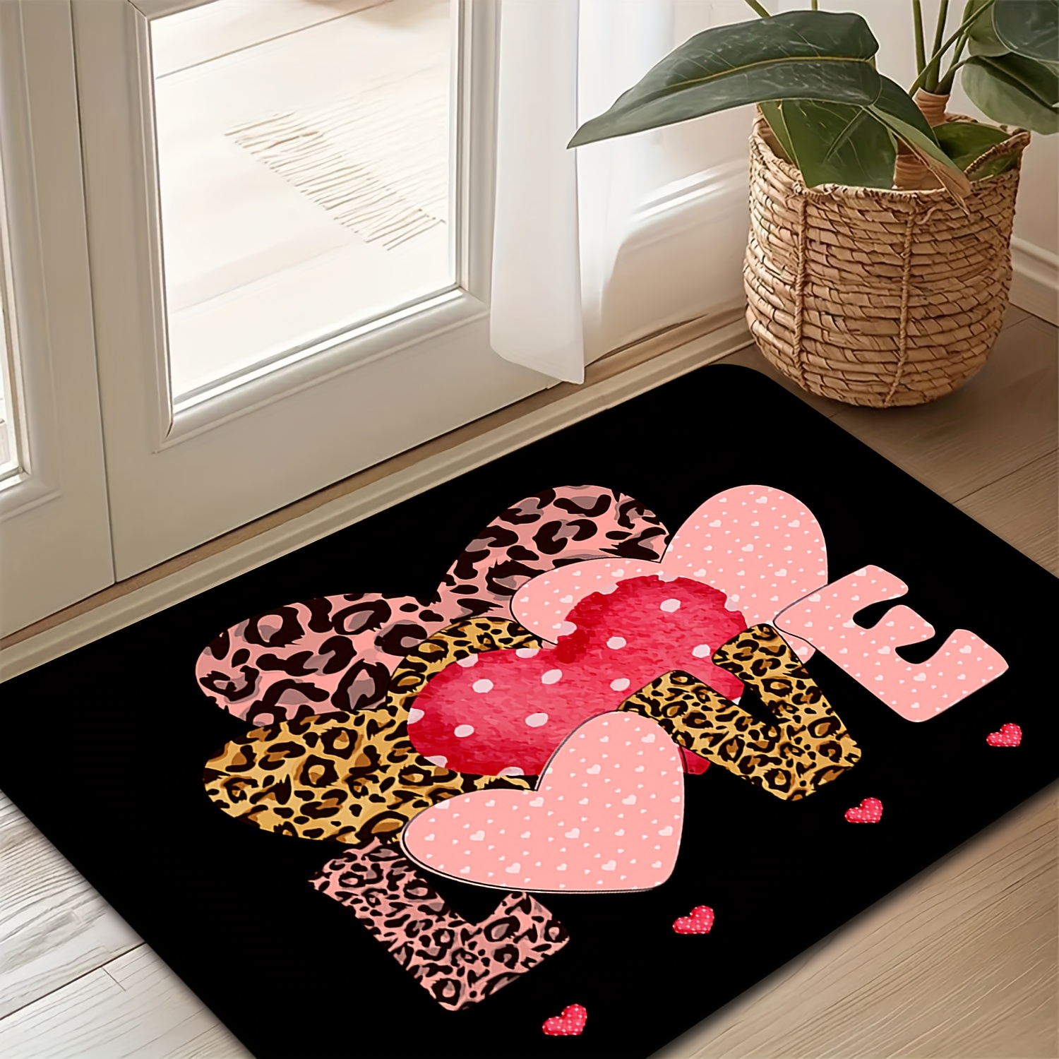 Leopard Heart Love Print Doorm - Home Textiles Premium reseña y precio