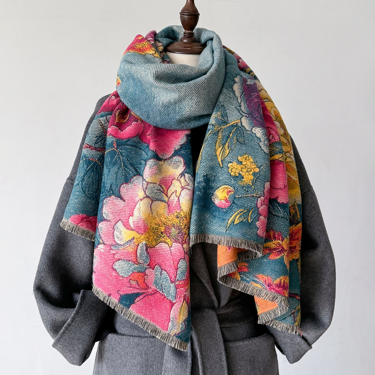 Warm Cashmere Scarf Women Shaw - Home Textiles Blanket reseña y precio