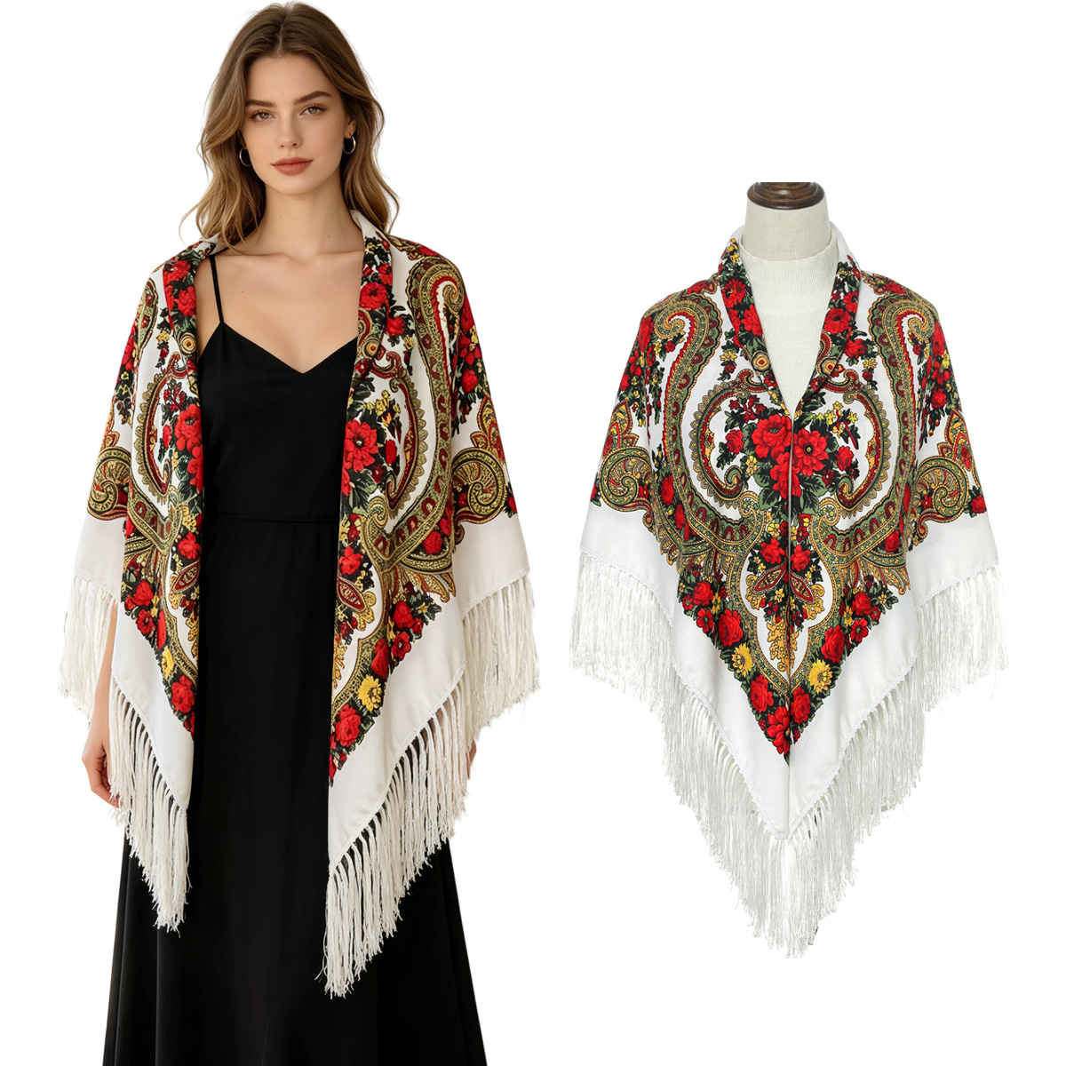 130cm New Russian Square Scarf - Home Textiles Blanket reseña y precio