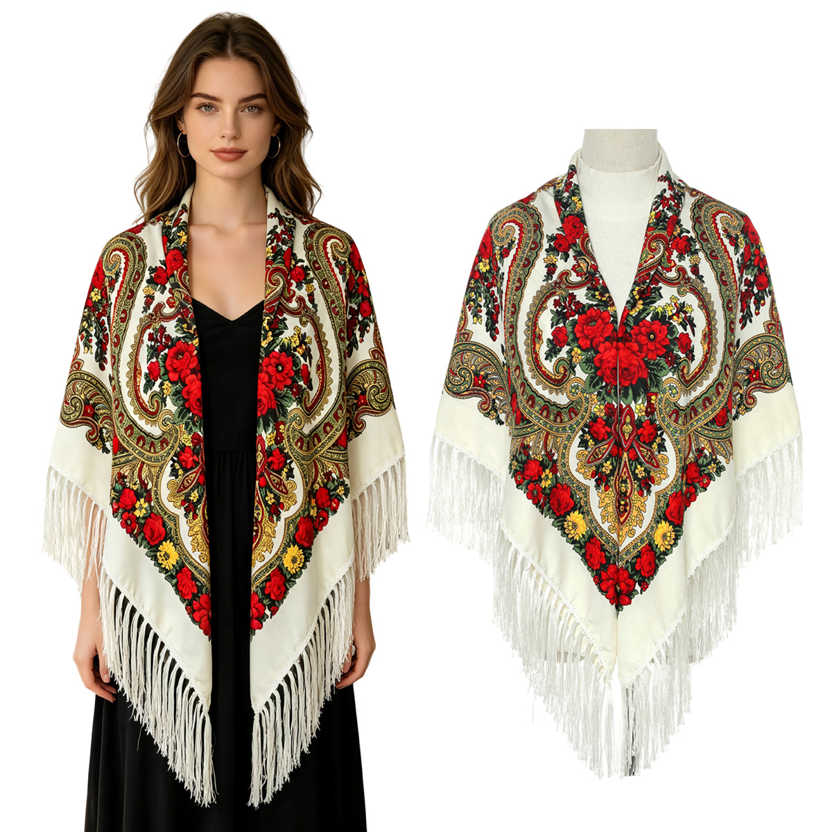 130cm New Russian Square Scarf - Home Textiles Blanket reseña y precio