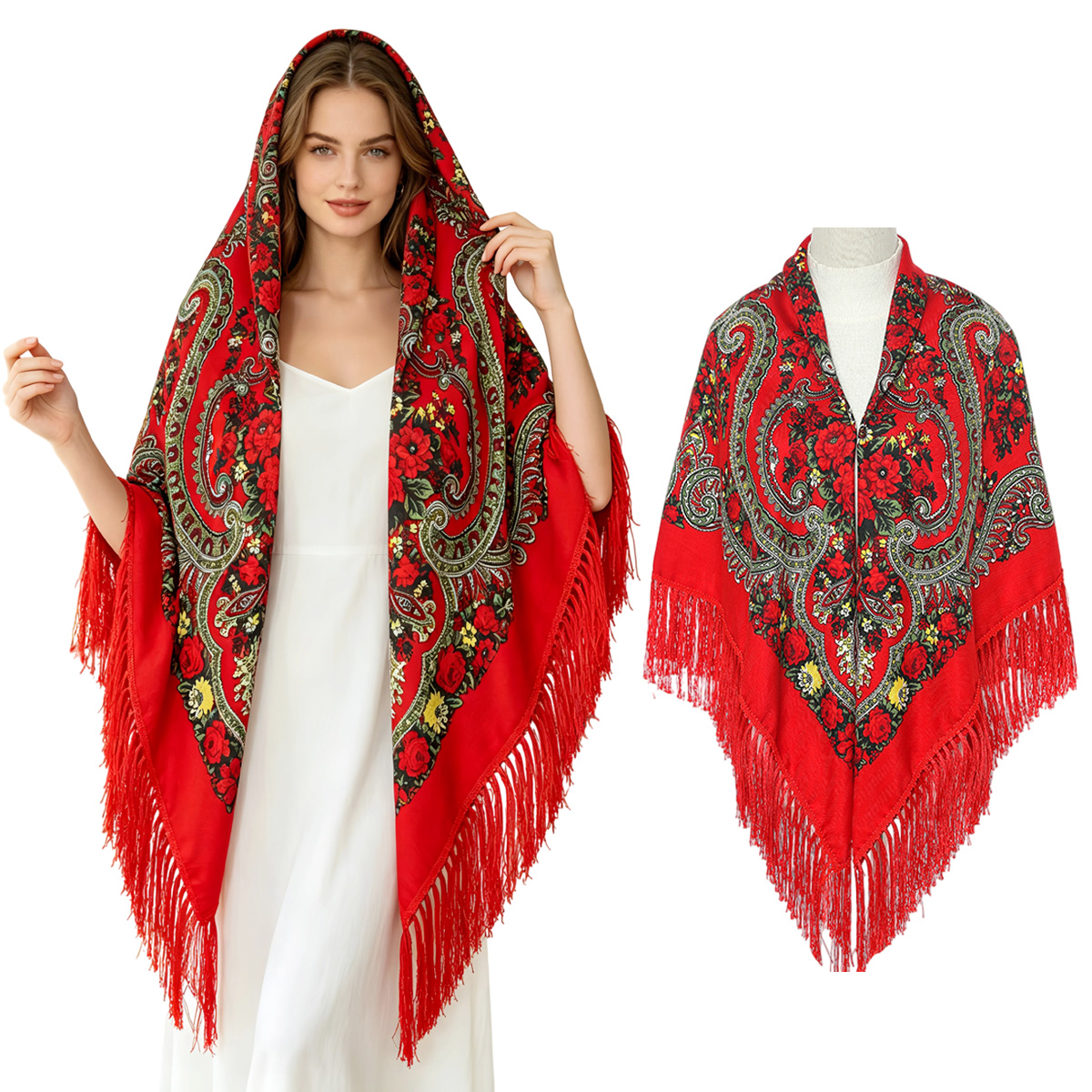 130cm New Russian Square Scarf - Home Textiles Blanket reseña y precio