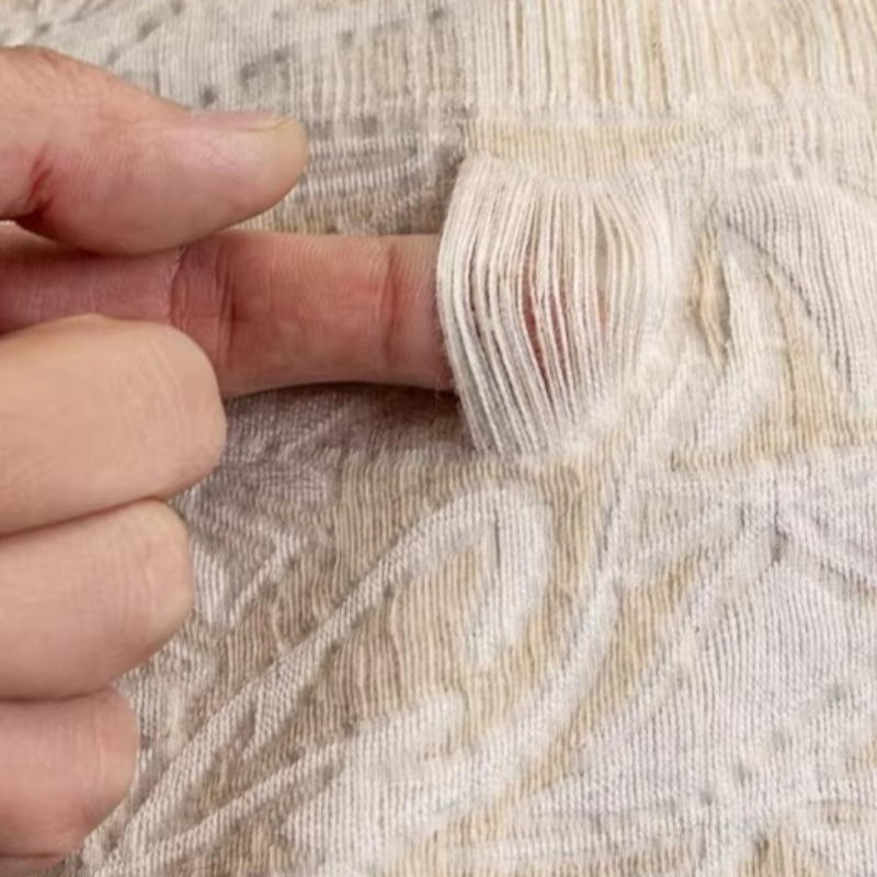 Beige Linen Jacquard Fabric Fl - Home Textiles Design reseña y precio