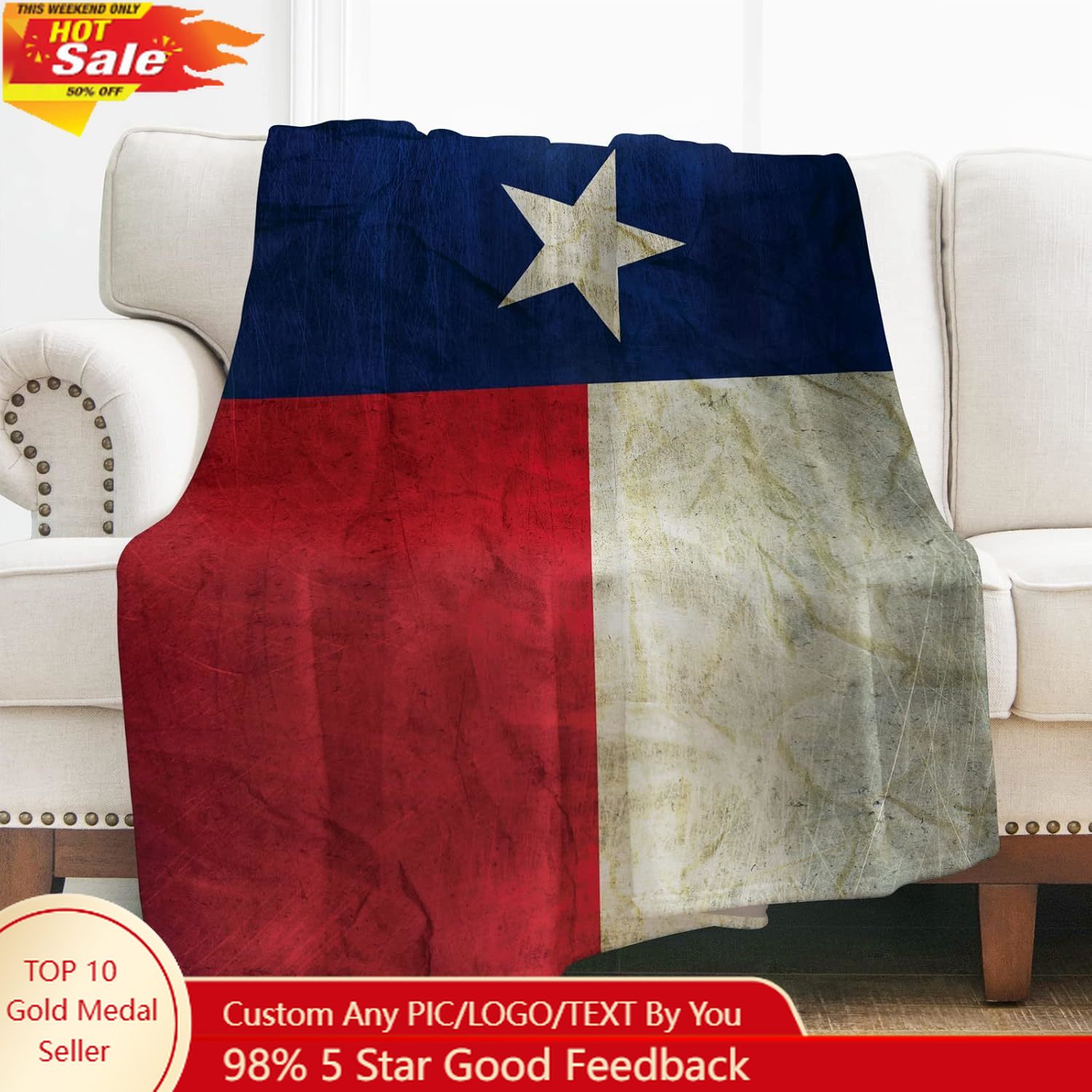 Levens Texas Flag Throw Blanke - Home Textiles Blanket reseña y precio