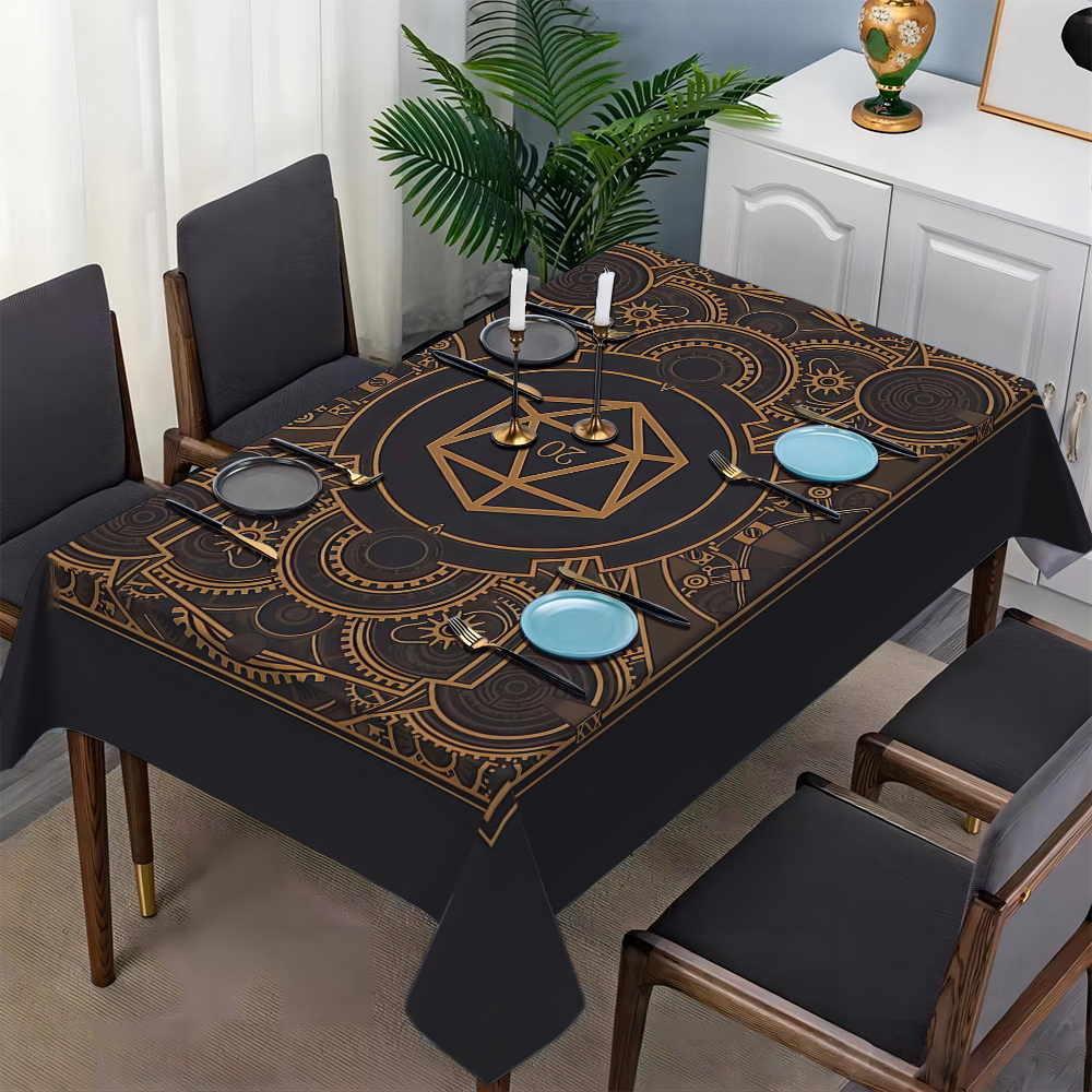 Steampunk Black Golden Gear Pa - Home Textile reseña y precio