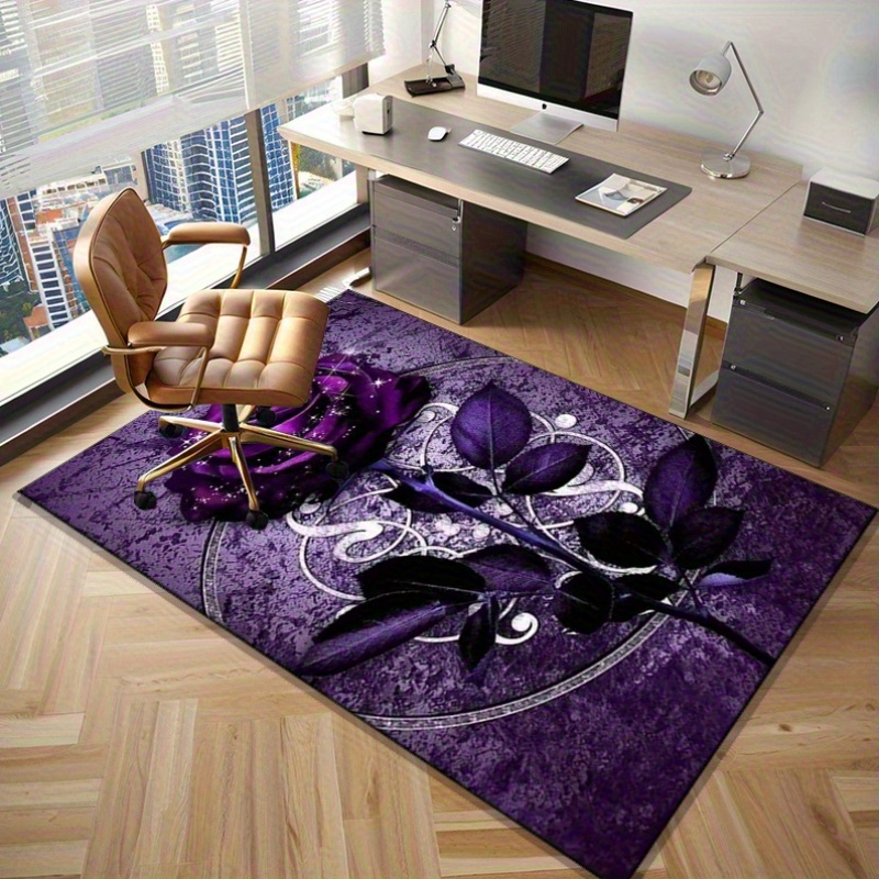 Purple Leaf Rug for Elegant Of - Home Textiles Luxury reseña y precio