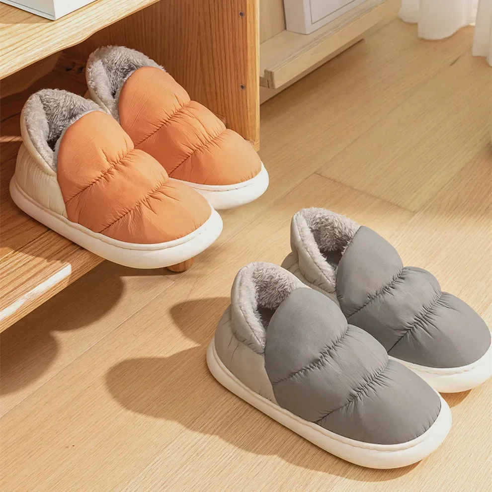 Women Men Slippers Winter Down - Home Textile reseña y precio