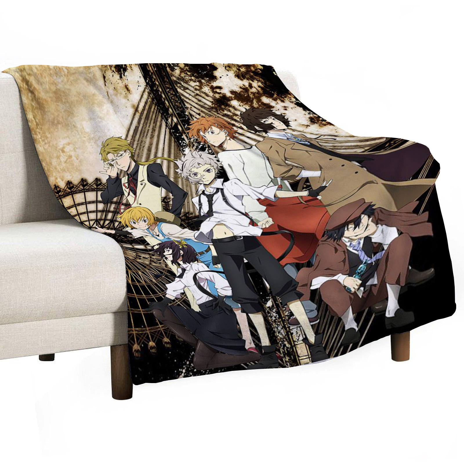 Bungo Stray Dogs Sofa Throw Bl - Home Textiles Luxury reseña y precio