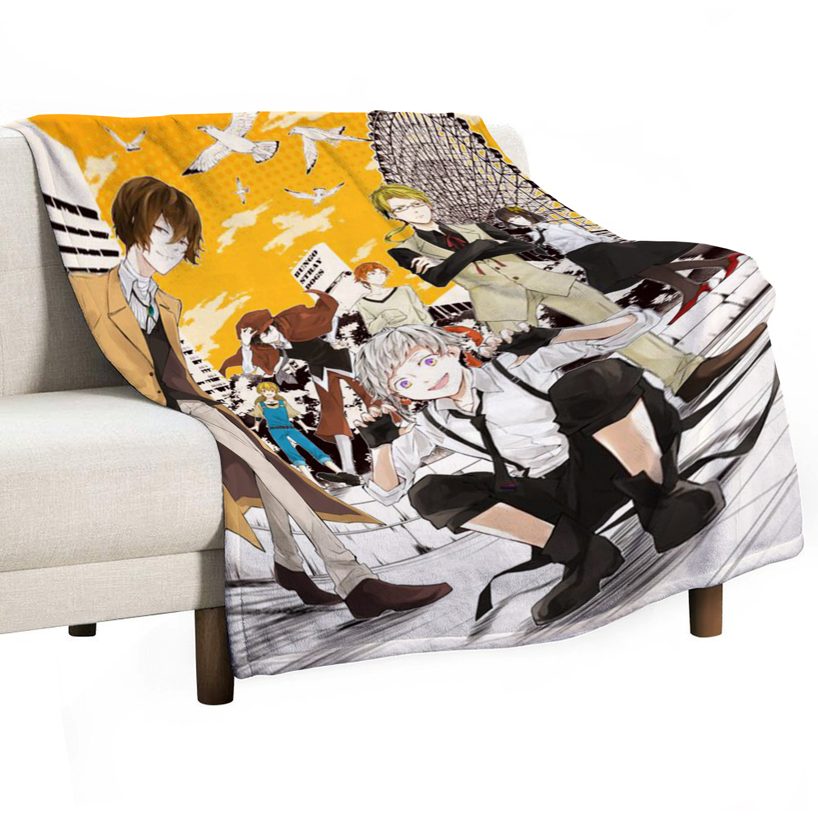 Bungo Stray Dogs Sofa Throw Bl - Home Textiles Luxury reseña y precio
