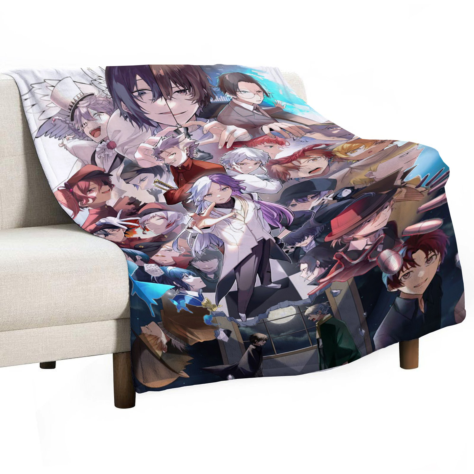 Bungo Stray Dogs Sofa Throw Bl - Home Textiles Luxury reseña y precio