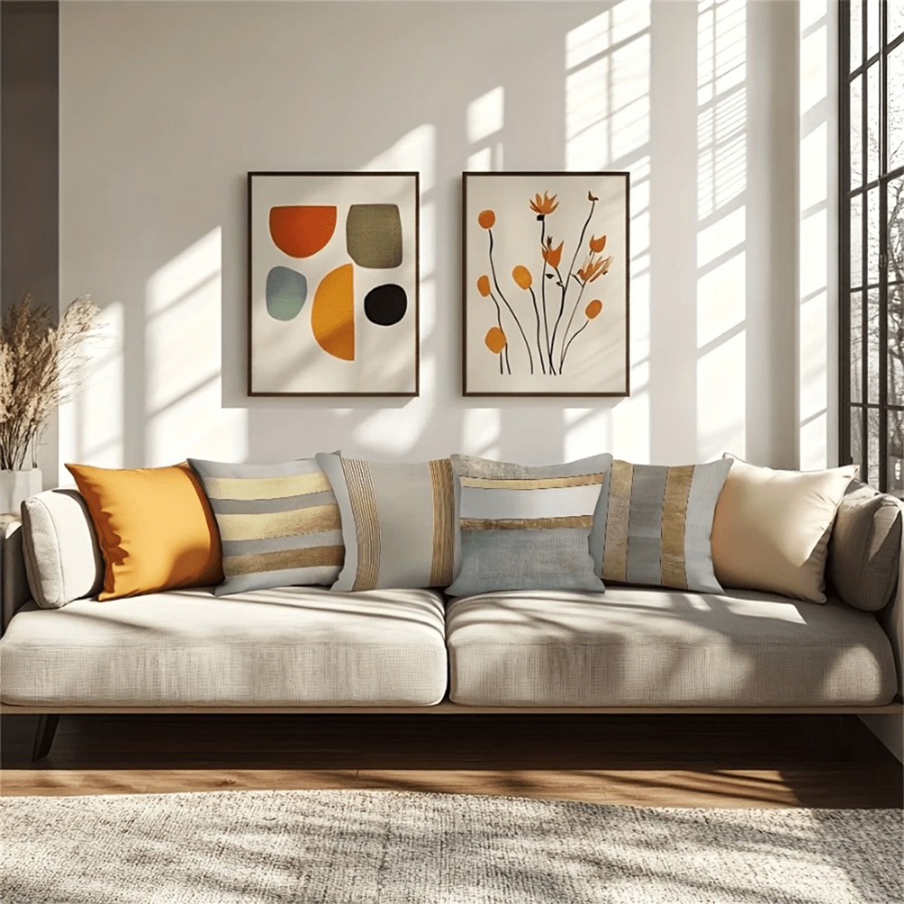 Glamorous Gold and Neutral Str - Home Textiles Luxury reseña y precio