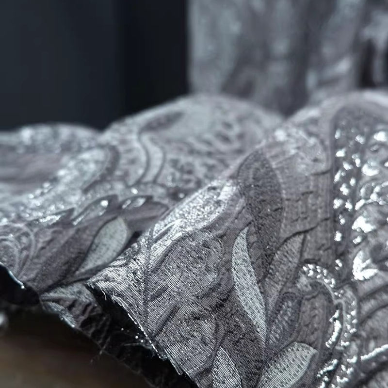 Gray Court Style Shiny Jacquar - Home Textiles Design reseña y precio