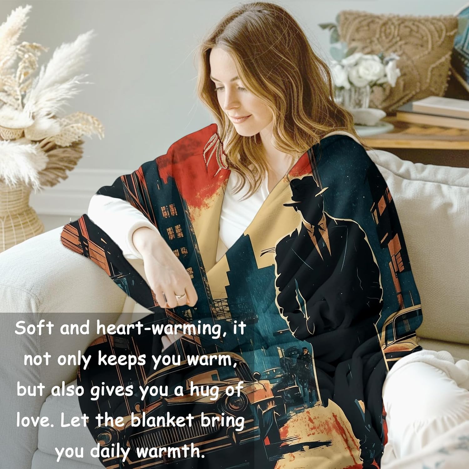 Noir Detective Blanket Gifts f - Home Textiles Blanket reseña y precio