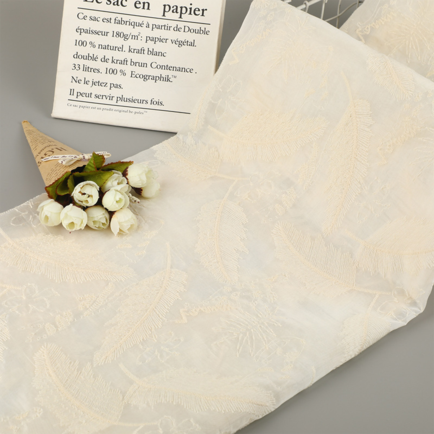 5 Yards Silk Cotton Embroidery - Home Textiles Suppliers In Usa reseña y precio