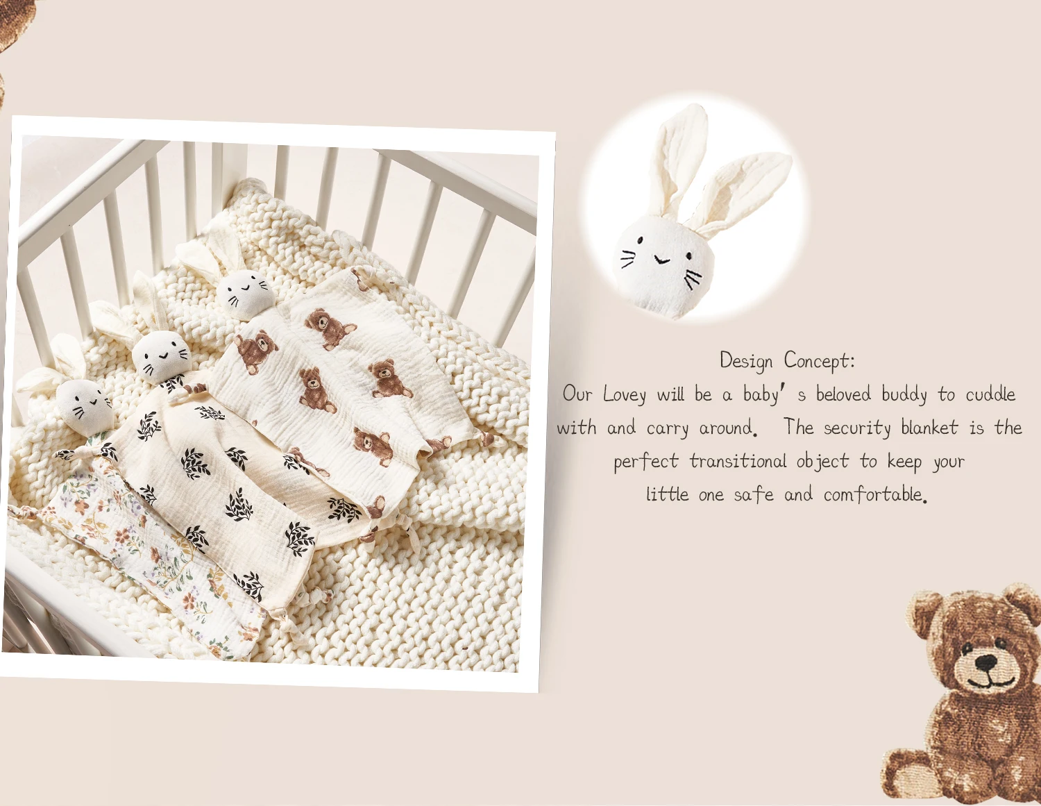 Baby Soothing Towel: Soft Rabb - Home Textiles Blanket reseña y precio