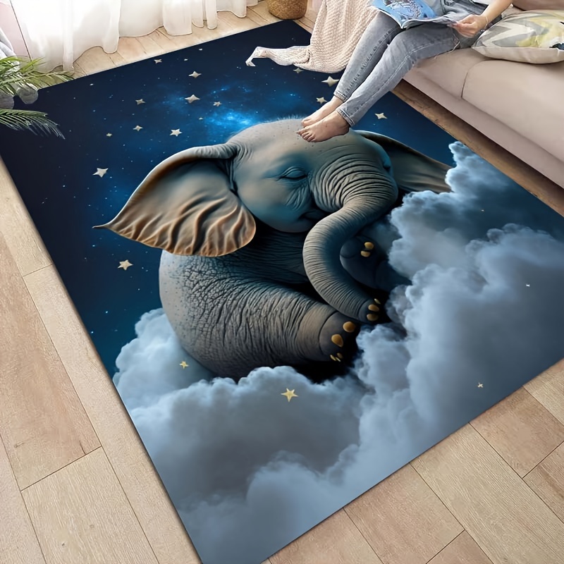 Dreamy Elephant Rug for Nurser - Home Textiles Design reseña y precio