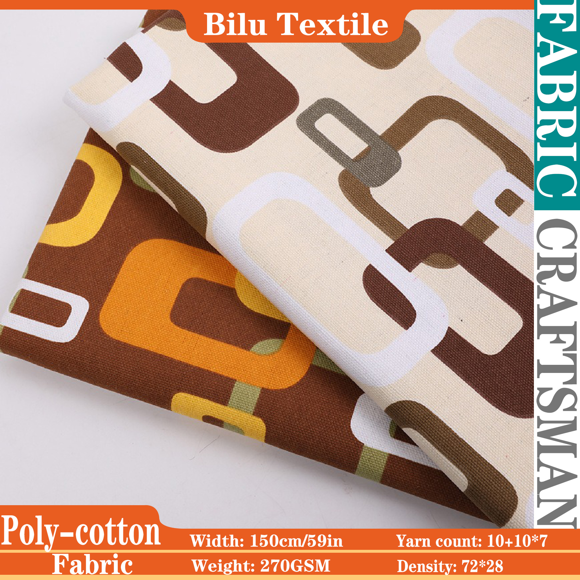 Poly-Cotton Canvas Fabric - De - Home Textiles Design reseña y precio