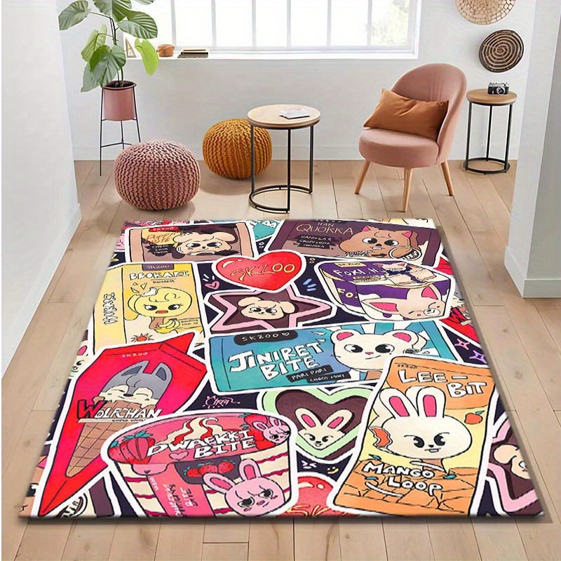 K-pop Idol Cute Cartoon Carpet - Home Textiles Design reseña y precio