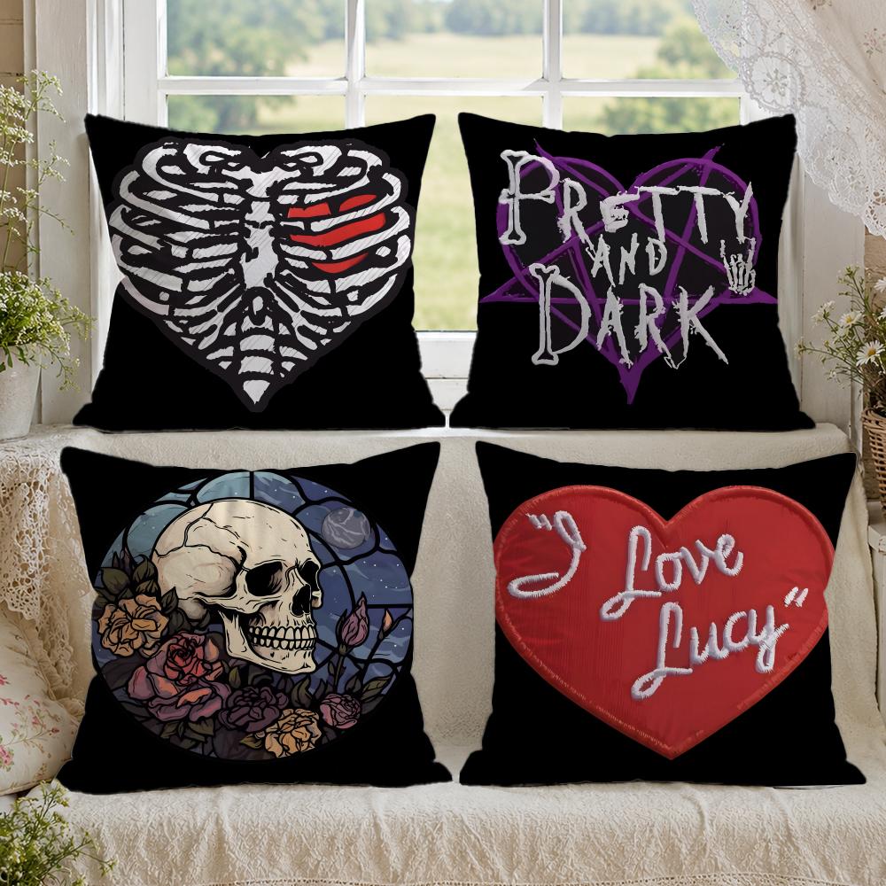Anime Skull heart print Pillow - Home Textiles Premium reseña y precio