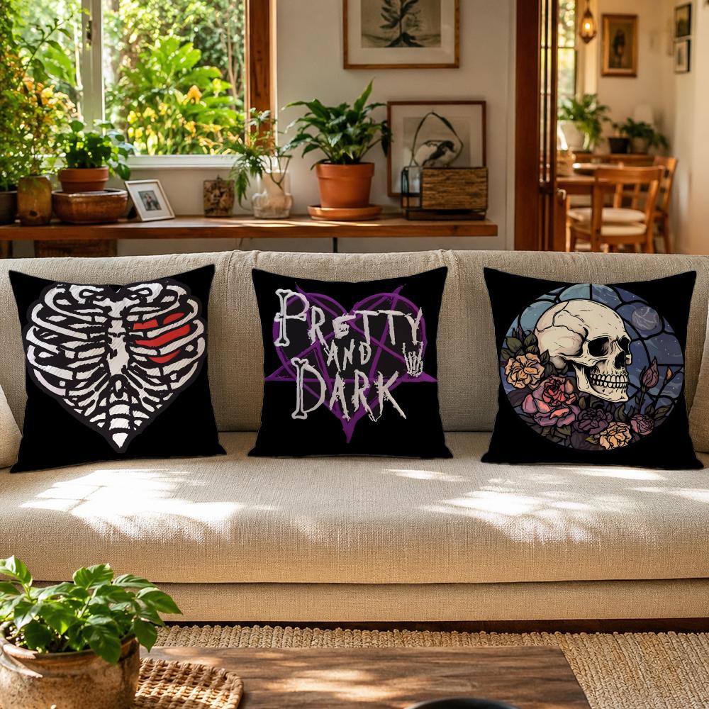 Anime Skull heart print Pillow - Home Textiles Premium reseña y precio